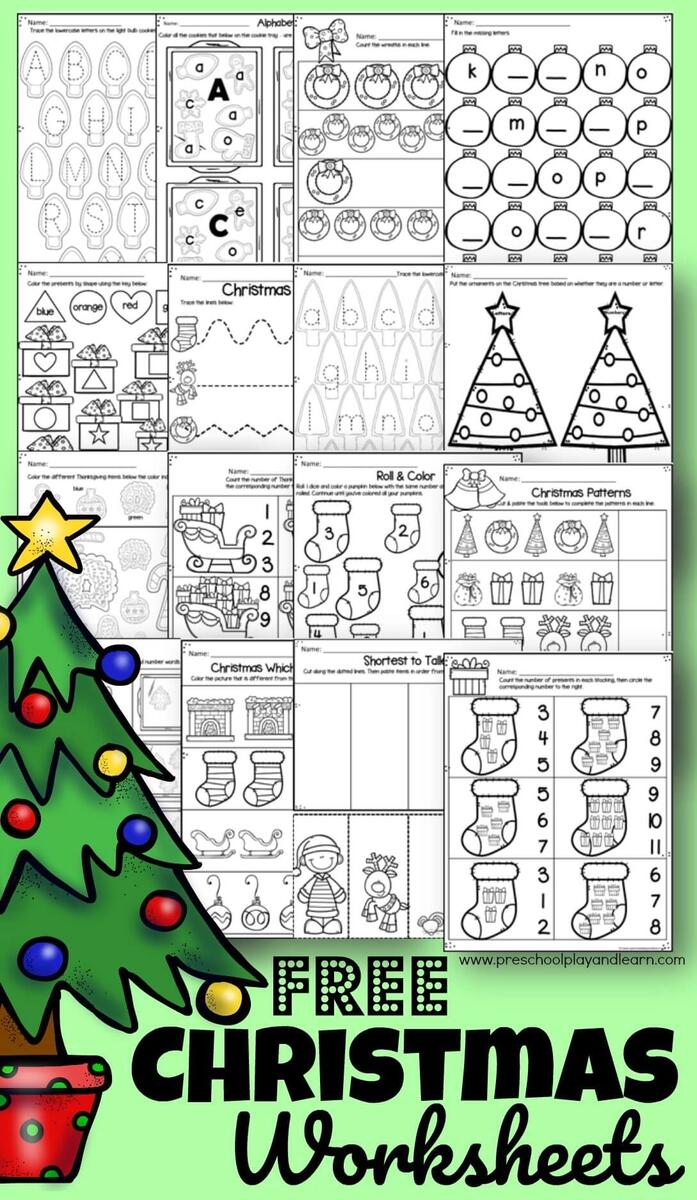 FREE Printable Christmas Worksheets For Preschool Christmas Spelling Worksheet Free Printable Digital PDF